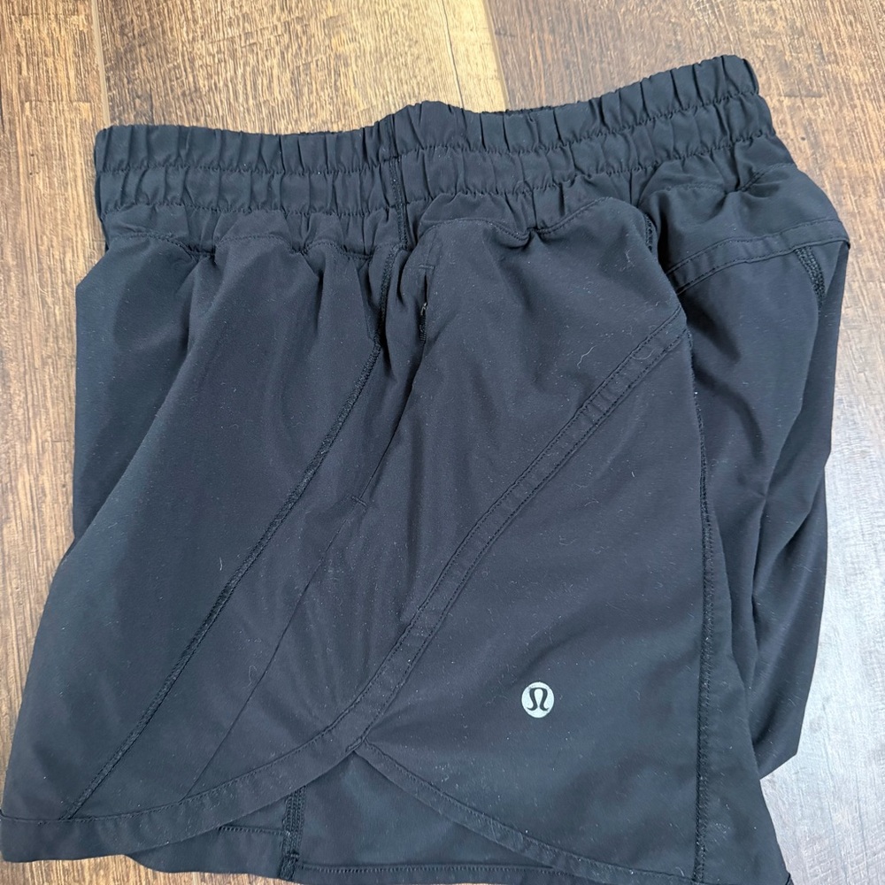 lululemon athletica Black Track That High-Rise Lined Short 5”